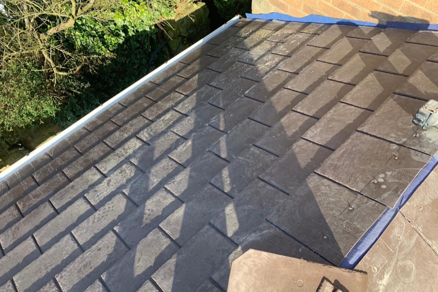 Ridge detail on a replacement conservatory roof