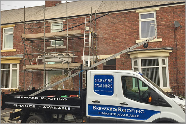 Breward Roofing on site for a property maintenance project